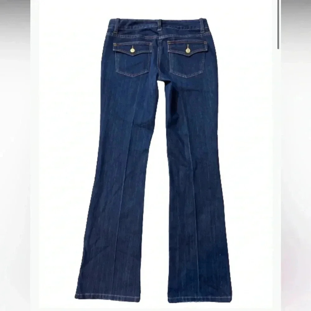 Inc festival boot cut blue denim jeans with covered pockets - Picture 1 of 12
